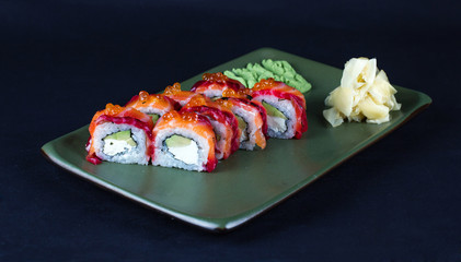 sushi on plate