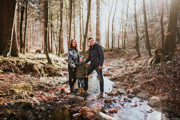 Family in nature