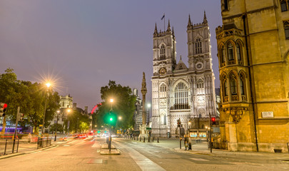 Fototapeta na wymiar View of the Westminster Abbey in London