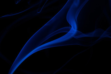 Colorful smoke close-up on a black background