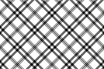 Gardinen Einfaches nahtloses Muster des schwarzen weißen Karos © SolaruS