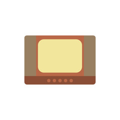 Retro tv flat icon vector design illustration