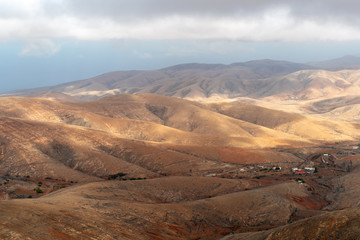 Naklejka premium View of the Valle de Santa Ines from the Mirador de Morro Velosa, Fuerteventura, Canary
