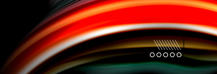 Rainbow color fluid wave lines flow poster. Wave Liquid shapes design