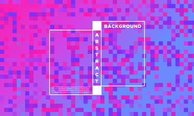 Halftone Background with Glowing Rectangles. Trendy Colorful Gradient. Bright Geometric Template for Cover, Presentation. Minimal Design. EPS10 Vector. Trendy Halftone Background in Futuristic Style.