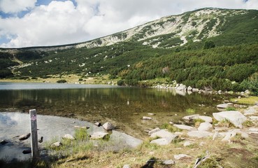 Bulgarian lake near mount Besbog