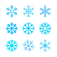 płatek śniegu zestaw ikon