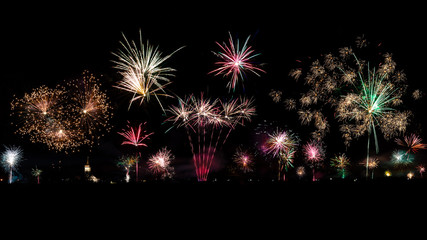 Fireworks in the night sky