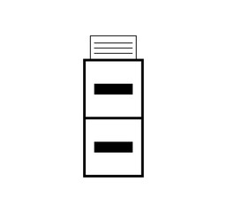 vector illustration of a file cabinet