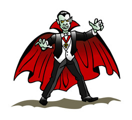 Count Dracula Vampire of Transylvania Romania clipart