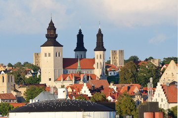 Blick auf Visby auf Gotland