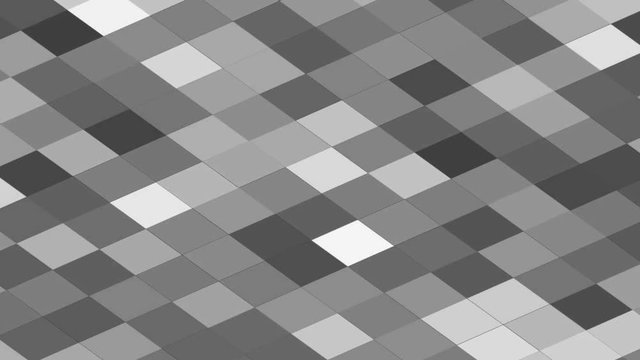 Black and white square blocks checkers background. Color animation