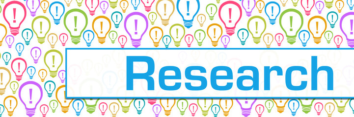 Research Bulbs Colorful Texture Text Horizontal 
