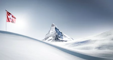 Fotobehang Matterhorn im Winter © by-studio