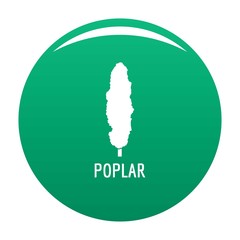 Poplar tree icon. Simple illustration of poplar tree vector icon for any design green