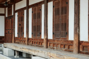 Wooden windows. Elements of South Korean architecture 14-15 cent