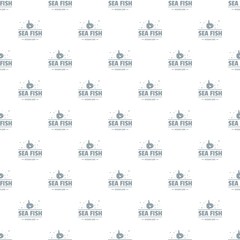 Sea market pattern vector seamless repeat for any web design
