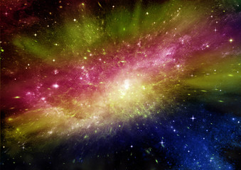 galaxy in a free space