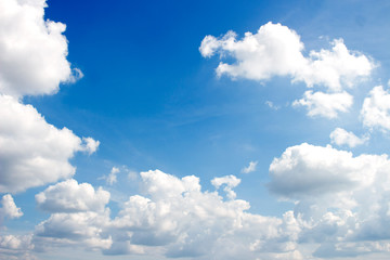 Blue sky background with white clouds