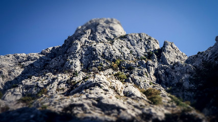 Fototapeta na wymiar Top of a Peak within the Biokovo Mountains on the Way to the Sveti Jure in Makarska, Croatia