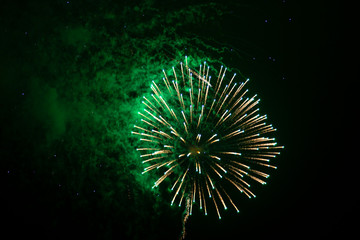 fireworks in the night sky