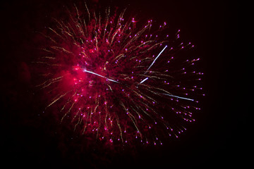 fireworks in the night sky
