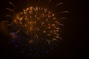fireworks in the night sky
