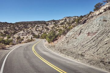 Mountain road in Colorado, USA.