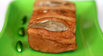 Tahu bakso or tofu and meatball. Indonesian street food. 