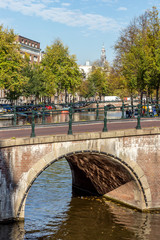 Bridge over canal in Amsterdam
