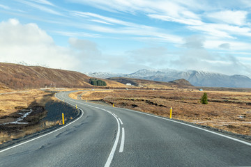 Curved Roads in Iceland