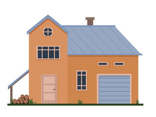 Family house vector illustration