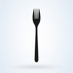 Fork icon for kitchen Vector. isolated background
