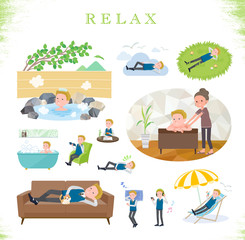 flat type school boy White_relax