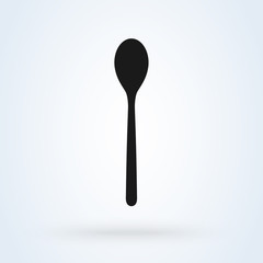 spoon vector icon. equipment food illustration