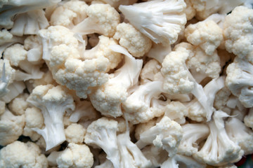Heap of white cauliflower