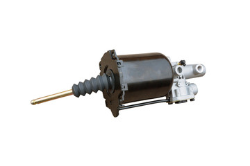 Vacuum booster. Spare part of the truck brake system.