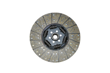 Car clutch plate isolated on a white background.