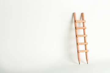 pencil ladder on white