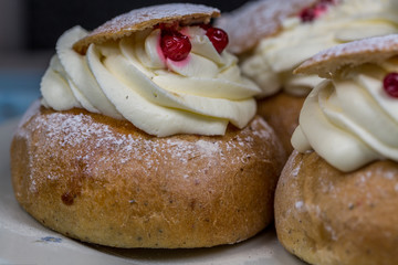 Semla Cakes Close-Up