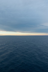 Fototapeta premium The Ibiza sunset from the sea in the Mediterranean