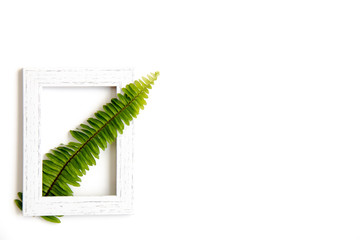 minimal style concept, vintage picture frame on empty space 