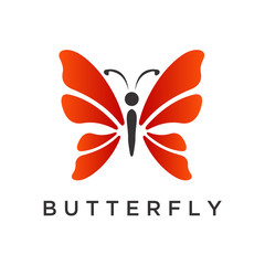 Butterfly Woman with Leaves logo design inspiration, Beautiful Butterfly logo, this logo symbolize, some thing beautiful, soft, calm, nature, metamorphosis, graceful, and elegant.
