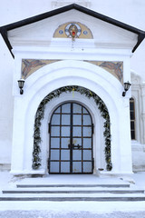 Entrance door to orthodox church