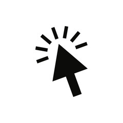 Arrow clicking icon, mouse pointer symbol