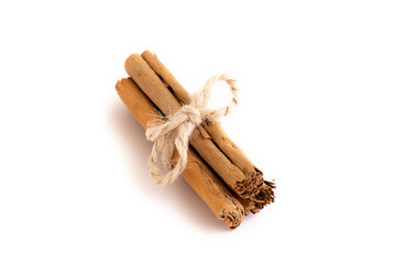 cinnamon sticks isolated on white background