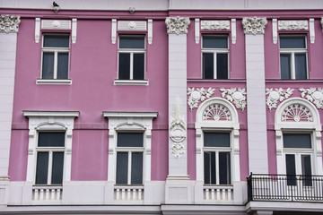 Old building Facade at Union Square. Timisoara, Romania