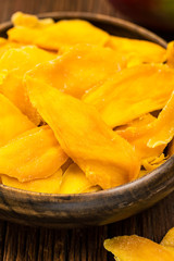 Dried Mango Fruit. Selective focus.