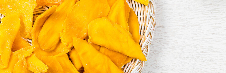 Dried Mango Fruit. Selective focus.