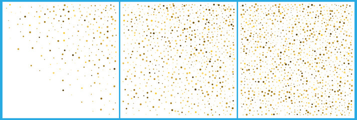 Gold polka dot confetti celebrations. Simple festive modern desi